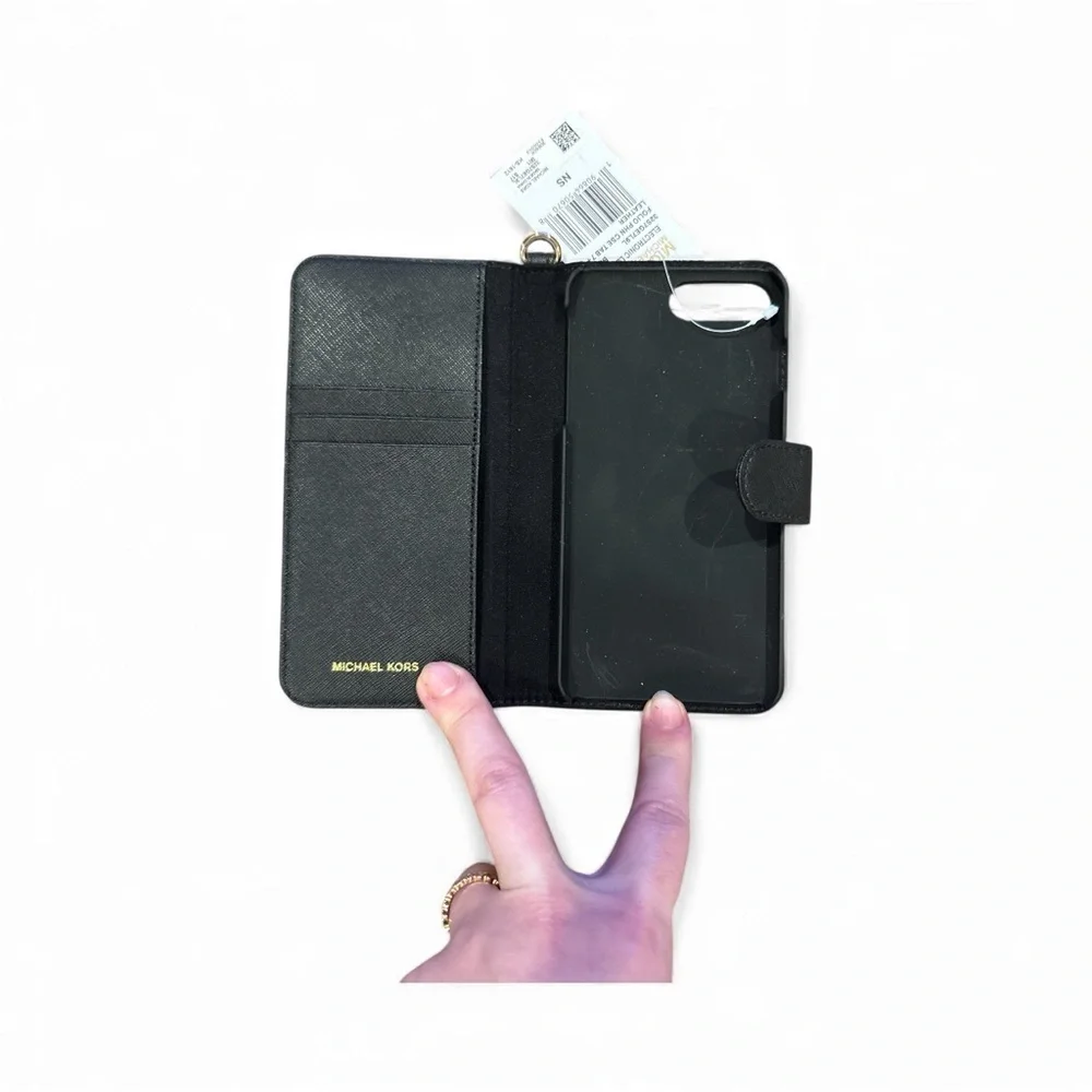Michael Kors Black Phone Wallet Case 7+